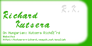 richard kutsera business card